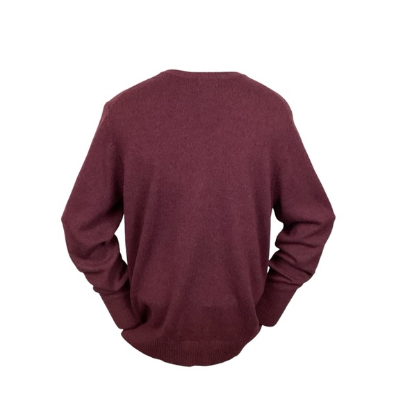 L.L.Bean Lambswool Mens Large Sweater Cranberry - Picture 3 of 13
